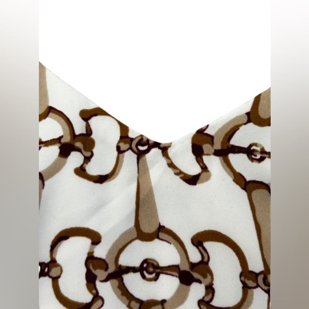 Ralph Lauren Horse-Bit Pattern Camisole Cream/Tan S - Picture 4 of 6